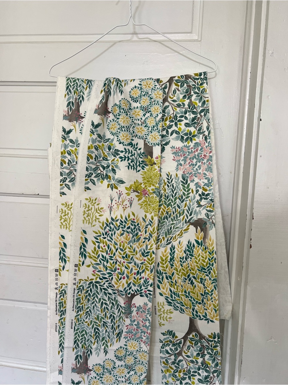 Clarke & Clarke Tatton Candy Olive Tree Designer fabric remnant pieces